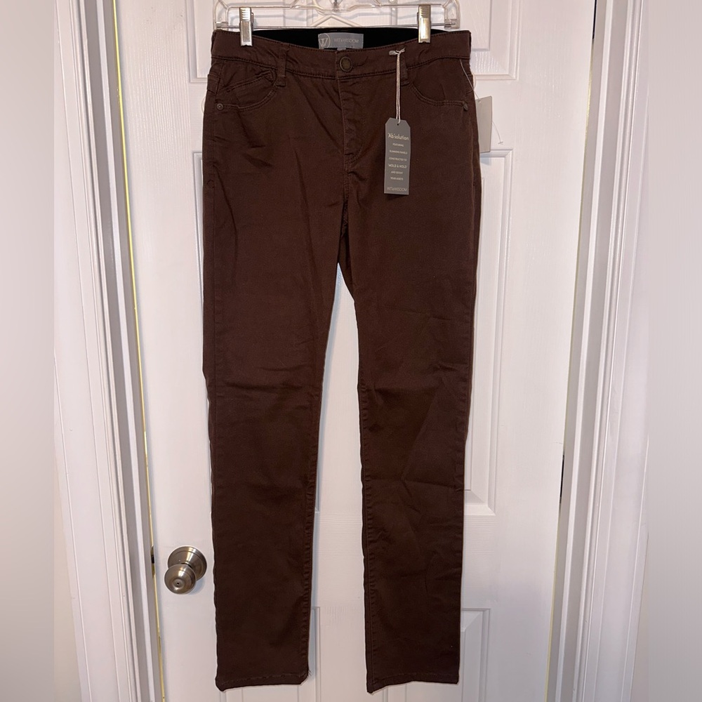 NWT Wit & Wisdom brown pants size 4